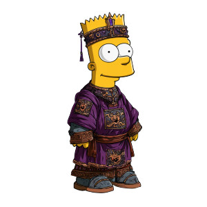 Emperor Bart Simpson Vinyl Car Decal Sticker – Waterproof & UV-Resistant 6.826666666666667"