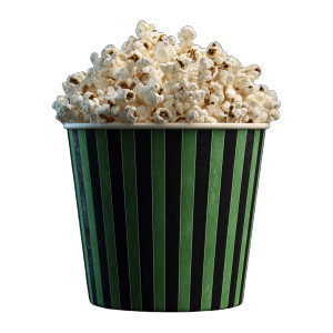 Striped Popcorn Bucket Vinyl Car Decal Sticker – Waterproof & UV-Resistant 3.4133333333333336"