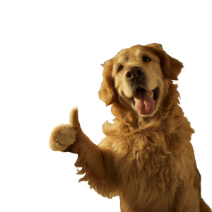 Happy Golden Retriever V36 Vinyl Car Decal Sticker – Waterproof & UV-Resistant 3.4133333333333336"