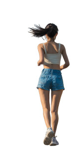 Running Chinese Girl Vinyl Car Decal Sticker – Waterproof & UV-Resistant 9.706666666666667"