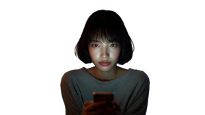 Glowing-Eyed Woman V5 Vinyl Car Decal Sticker – Waterproof & UV-Resistant 2.72"