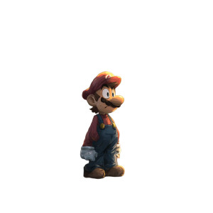 Homeless Mario V2 Vinyl Car Decal Sticker – Waterproof & UV-Resistant 3.4133333333333336"