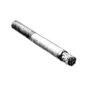 Handrolled Cigarette Icon Vinyl Car Decal Sticker – Waterproof & UV-Resistant 3.4133333333333336"