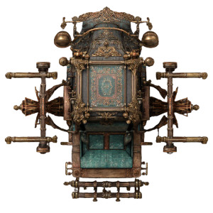 Steampunk Palanquin Vinyl Car Decal Sticker – Waterproof & UV-Resistant 3.4133333333333336"