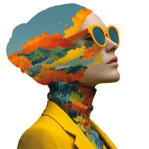 Colourful Surreal Woman Vinyl Car Decal Sticker – Waterproof & UV-Resistant 3.4133333333333336"