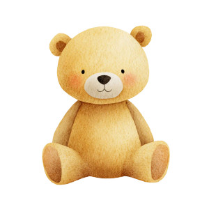 Yellow Teddy Bear Vinyl Car Decal Sticker – Waterproof & UV-Resistant 6.826666666666667"