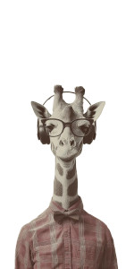 Purple Giraffe Portrait Vinyl Car Decal Sticker – Waterproof & UV-Resistant 5.12"