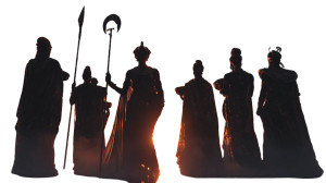 Yoruba Deities Silhouette Vinyl Car Decal Sticker – Waterproof & UV-Resistant 5.4