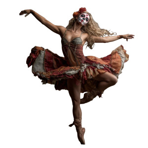 Sugar Skull Dancer Vinyl Car Decal Sticker – Waterproof & UV-Resistant 3.4133333333333336"