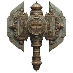 Ancient Chinese Hammer Vinyl Car Decal Sticker – Waterproof & UV-Resistant 3.4133333333333336"