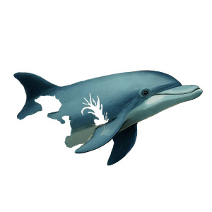 Ocean Dolphin Vinyl Car Decal Sticker – Waterproof & UV-Resistant 3.4133333333333336"