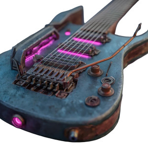 Cyber Punk Guitar Vinyl Car Decal Sticker – Waterproof & UV-Resistant 3.4133333333333336" Cyber Punk Guitar Vinyl Car Decal Sticker – Waterproof & UV-Resistant 3.4133333333333336"