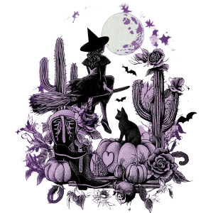 Tattoo Witch Scene Vinyl Car Decal Sticker – Waterproof & UV-Resistant 3.4133333333333336"