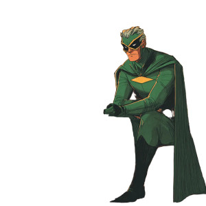 Green Cape Supervillain Vinyl Car Decal Sticker – Waterproof & UV-Resistant 3.4133333333333336"