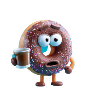 Donut Drinking Coffee Vinyl Car Decal Sticker – Waterproof & UV-Resistant 3.4133333333333336" Donut Drinking Coffee Vinyl Car Decal Sticker – Waterproof & UV-Resistant 3.4133333333333336"