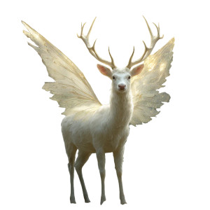 Majestic Winged Deer Vinyl Car Decal Sticker – Waterproof & UV-Resistant 3.4133333333333336"