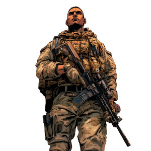 Military Operator V2 Vinyl Car Decal Sticker – Waterproof & UV-Resistant 3.4133333333333336"