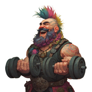 Fantasy Dwarf Training Vinyl Car Decal Sticker – Waterproof & UV-Resistant 3.4133333333333336"