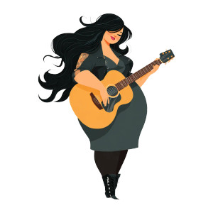 Rock Star Guitarist Vinyl Car Decal Sticker – Waterproof & UV-Resistant 3.4133333333333336"