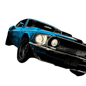 Classic Muscle Car V2 Vinyl Car Decal Sticker – Waterproof & UV-Resistant 3.4133333333333336"