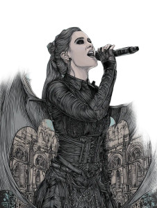 Gothic Vocalist Tarot Vinyl Car Decal Sticker – Waterproof & UV-Resistant 8.213333333333333"