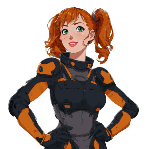 Cheery Space Warrior Vinyl Car Decal Sticker – Waterproof & UV-Resistant 3.4133333333333336"