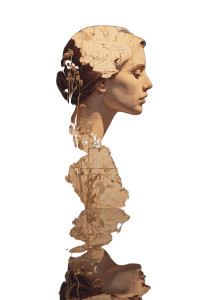 Reflected Woman'S Face Vinyl Car Decal Sticker – Waterproof & UV-Resistant 4.4