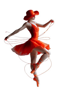 Ballerina In Red V2 Vinyl Car Decal Sticker – Waterproof & UV-Resistant 4.4