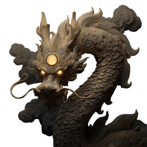 Golden-Eyed Dragon V2 Vinyl Car Decal Sticker – Waterproof & UV-Resistant 3.4133333333333336"