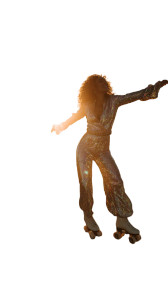 Disco Skating Woman Vinyl Car Decal Sticker – Waterproof & UV-Resistant 9.706666666666667"