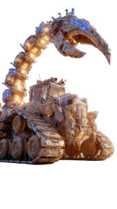 Biomechanical Scorpion Dozer Vinyl Car Decal Sticker – Waterproof & UV-Resistant 9.706666666666667"