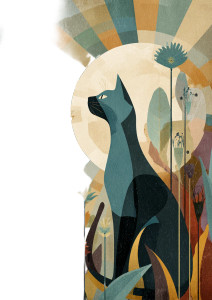 Stretching Cat Illustration V2 Vinyl Car Decal Sticker – Waterproof & UV-Resistant 8.746666666666666"