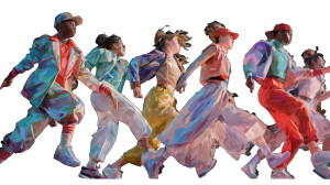 Vibrant Dance Scene Vinyl Car Decal Sticker – Waterproof & UV-Resistant 2.72"