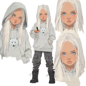 Thoughtful Albino Girl Vinyl Car Decal Sticker – Waterproof & UV-Resistant 3.4133333333333336" Thoughtful Albino Girl Vinyl Car Decal Sticker – Waterproof & UV-Resistant 3.4133333333333336"