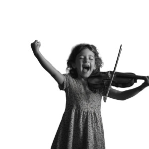 Happy Singing Girl Vinyl Car Decal Sticker – Waterproof & UV-Resistant 3.4133333333333336"