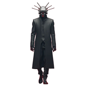 Futuristic Cyber-Noir Humanoid Vinyl Car Decal Sticker – Waterproof & UV-Resistant 6.826666666666667"