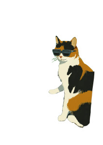 Cool Cat Synth Vinyl Car Decal Sticker – Waterproof & UV-Resistant 4.373333333333333"