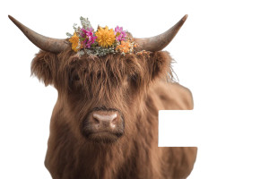 Highland Cow Welcome Vinyl Car Decal Sticker – Waterproof & UV-Resistant 2.986666666666667"