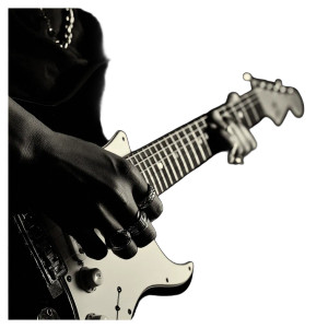 Rock Guitar Hand Vinyl Car Decal Sticker – Waterproof & UV-Resistant 6.826666666666667"