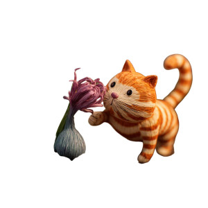 Claymation Cat Saffron Vinyl Car Decal Sticker – Waterproof & UV-Resistant 3.4133333333333336"