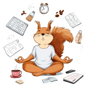 Meditating Squirrel V3 Vinyl Car Decal Sticker – Waterproof & UV-Resistant 3.4133333333333336" Meditating Squirrel V3 Vinyl Car Decal Sticker – Waterproof & UV-Resistant 3.4133333333333336"