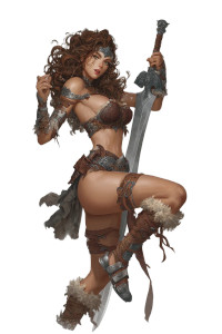 Fierce Warrior Lady Vinyl Car Decal Sticker – Waterproof & UV-Resistant 4.4