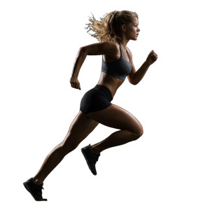 Female Runner V5 Vinyl Car Decal Sticker – Waterproof & UV-Resistant 3.4133333333333336"