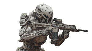 Urban Robot Soldier Vinyl Car Decal Sticker – Waterproof & UV-Resistant 5.4