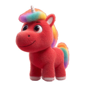 Adorable Red Unicorn Vinyl Car Decal Sticker – Waterproof & UV-Resistant 3.4133333333333336"
