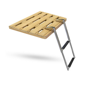 WhiteCap Industries Dock Ladder 60924 Dock Platform; Without Hand Rails; Natural; Teakwood