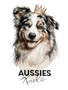 Crowned Aussie Shepherd Vinyl Car Decal Sticker – Waterproof & UV-Resistant 8.213333333333333"