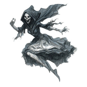 Ghostly Wraith Sketch Vinyl Car Decal Sticker – Waterproof & UV-Resistant 3.4133333333333336"