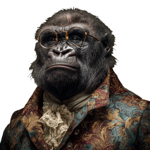 Dapper Gorilla V2 Vinyl Car Decal Sticker – Waterproof & UV-Resistant 3.4133333333333336" Dapper Gorilla V2 Vinyl Car Decal Sticker – Waterproof & UV-Resistant 3.4133333333333336"