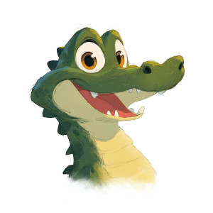 Happy Cartoon Crocodile V4 Vinyl Car Decal Sticker – Waterproof & UV-Resistant 3.4133333333333336"